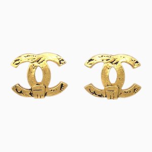 Piercing Earrings in Gold from Chanel, Set of 2