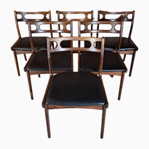 Vintage Rosewood Chairs by Johannes Andersen, 1960, Set of 6