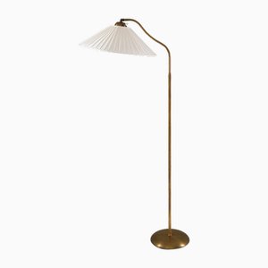Swedish Modern Floor Lamp in Brass, 1940s