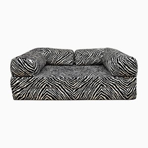 Vintage Daybed with Zebra Print, 1980s