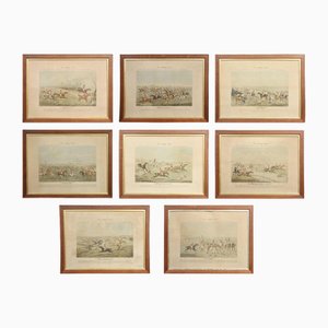 After Henry Alken, Hunting Scenes, Hand-Coloured Prints, Set of 8