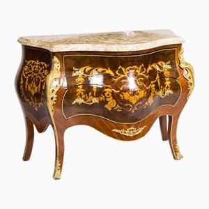 Vintage Louis Revival Marquetry Commode, 1990s