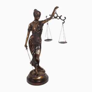 4ft Lady Justice Statue, 20. Jh., Bronze