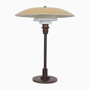 Lampe de Bureau Vintage avec Abat-Jour Jaune par Poul Henningsen, 1940s