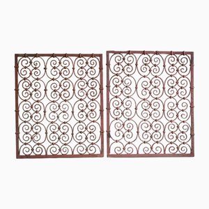 Continental Scrolled Iron Window Grills, Set of 2