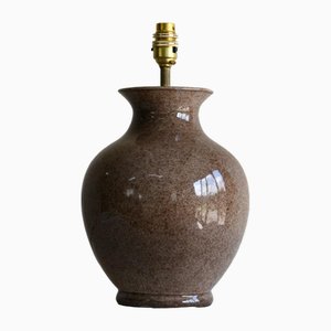 Lámpara de cerámica esmaltada marrón