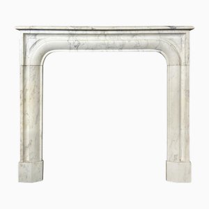 Antique French Louis XIV Arabescato Marble Fireplace Mantel, 1870