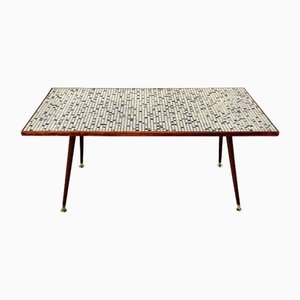 Mid-Century Mosaic Table with Tile in Teak, 1960s