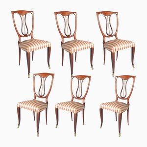 Vintage Chairs in Mahogany, 1940s, Set of 6