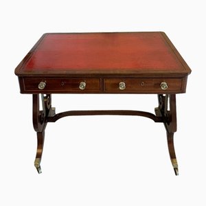 Antique Regency Mahogany Free Standing Writing Desk, 1830s