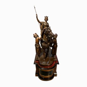 Große Reitergruppe von Königin Elisabeth, 1800er, Bronze