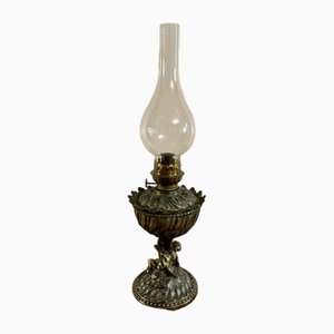 Lámpara de aceite victoriana, década de 1880