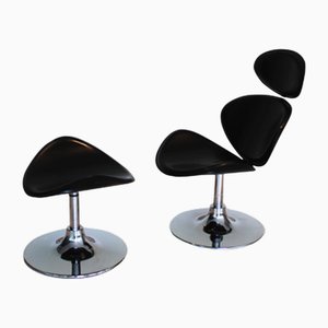 Set of Curve Armchair and Ottoman by Dan-Form, 1990s