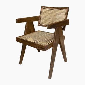 Stuhl mit schwebender Rückenlehne von Pierre Jeanneret, 1950er