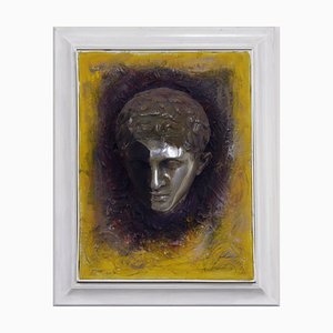 Giuseppe Caiafa, Eco Silente, Aluminum Sculpture and Painting on Canvas, 2024