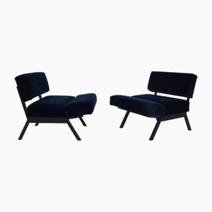 Set of Panchetto Armchairs by Rito Valla for Ipe, Italy, 1960s