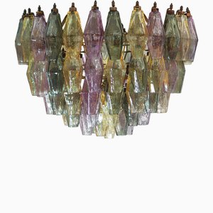 Poliedrii Murano Ceiling Light with Multicolored Glasses , 1990s