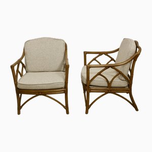 United States Armchairs from McGuire, 1970s, Set of 2