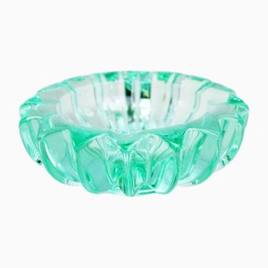 Art Deco Crystal Ashtray by Pierre D'Avesn, 1930s