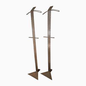 Brutalist Valet Stand in Iron with Zeus Label, Italy, 1980s