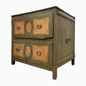 19th Century Provencal Polychrome Chest of Drawers in Green