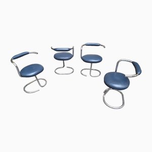Chairs Mod Cobra by Giotto Stoppino, 1970s, Set of 4