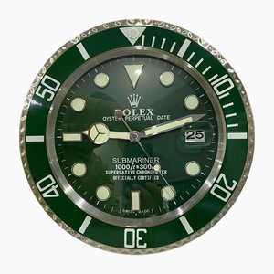 Oyster Perpetual Green Submariner Wall Clock from Rolex