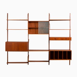 Mid-Century Danish Wall Unit with Vinyl Records Compartment, 1960s