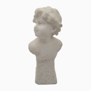 Busto de querubín de mármol de Bacci, década de 1800