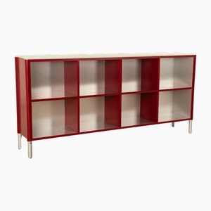 Wooden Sideboard in Red from Rolf Benz