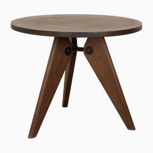 Mesa de comedor de madera en marrón oscuro de Gueridon Prouve para Vitra