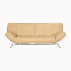 Smala Leather Three-Seater Beige Sofa from Ligne Roset