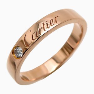 Diamond C De Ladies Ring in Pink Gold from Cartier