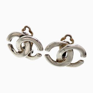 Coco Mark Metal Earrings from Chanel, Set of 2