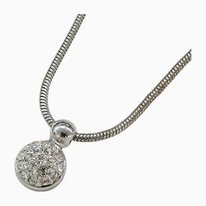 Collar vintage con diamantes de imitación en plata de Christian Dior