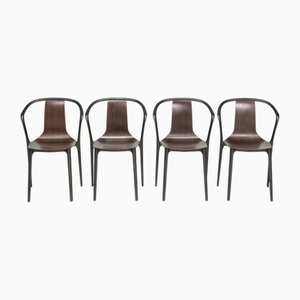 Belleville Esszimmerstühle aus dunkler Eiche von Ronan & Erwan Bouroullec für Vitra, 2016, 4er Set