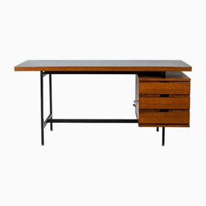 Desk in Oak and Lacquered Metal by Pierre Guariche, 1960s