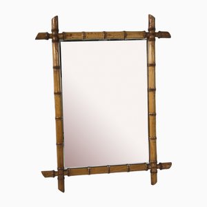 Espejo de bambú de imitación, década de 1890