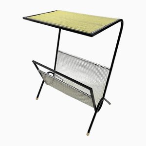 Metal Magazine Rack Side Table attributed to Pilastro, 1950s