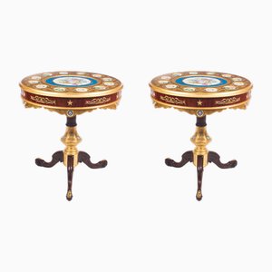 20th Century French Ormolu & Sevres Porcelain Occasional Side Tables, 1980s