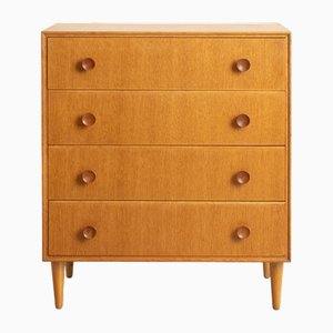 Mid-Century Oak Chest of 4 Drawers by Meredew, 1960s