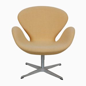 Swan Chair in Yellow Christianshavns Fabric from Arne Jacobsen