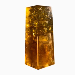 Lámpara de mesa de vidrio acrílico atribuida a Marie-Claude De Fouquières, Francia, años 70