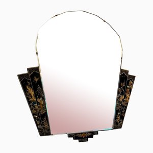 Antique Edwardian Chinoiserie Decorated Wall Mirror, 1900
