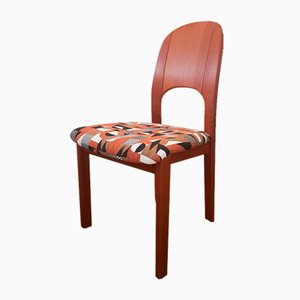 Vintage Dining Chairs in Teak and Abstract Fabric by Holsterbro for Möbelfabrik Holstebro, 1970s, Set of 4