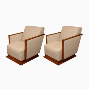 Modernist Cubic Armchairs, 1940, Set of 2
