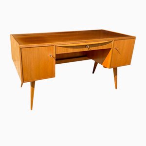 Walnut Veneer Desk attributed to Franz Ehrlich, 1950s