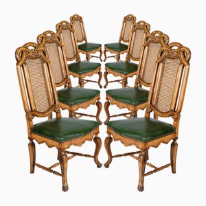 Venetian Chippendale Chairs in Walnut, 1960s, Set of 8
