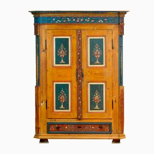 Antique German Hand Painted Cabinet, 1850