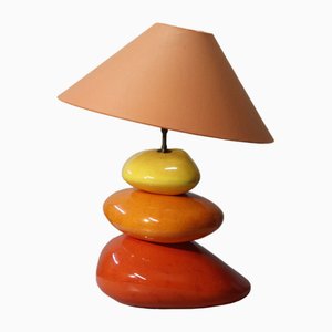 Vintage Ceramic Pebble Lamp by François Chatain, 1990s